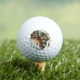 Afrika-Karten-Dekorative Stammes-Elemente-Muster Golfball