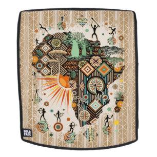 Afrika-Karten-Dekorative-Stammes-Elemente-Muster Rucksack
