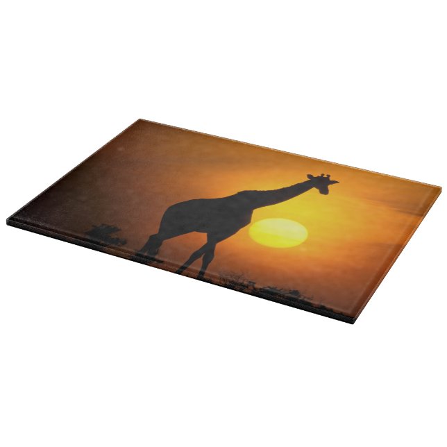Afrika, Kenia, Masai Mara. Giraffe (Giraffe) Schneidebrett (Ecke)