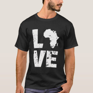 Afrika Kontinent Karte Ich liebe Afrika T-Shirt