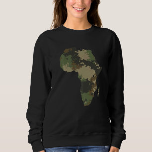 Afrika Kontinent Karte Tarnmuster Afrikanische Ver Sweatshirt