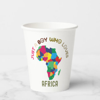 Afrika-Kontinent Pappbecher