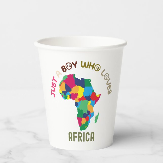 Afrika-Kontinent Pappbecher (Vorderseite)