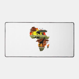 Afrika Kontinent Sunset Safari Natur Wildes Leben Schreibtischunterlage