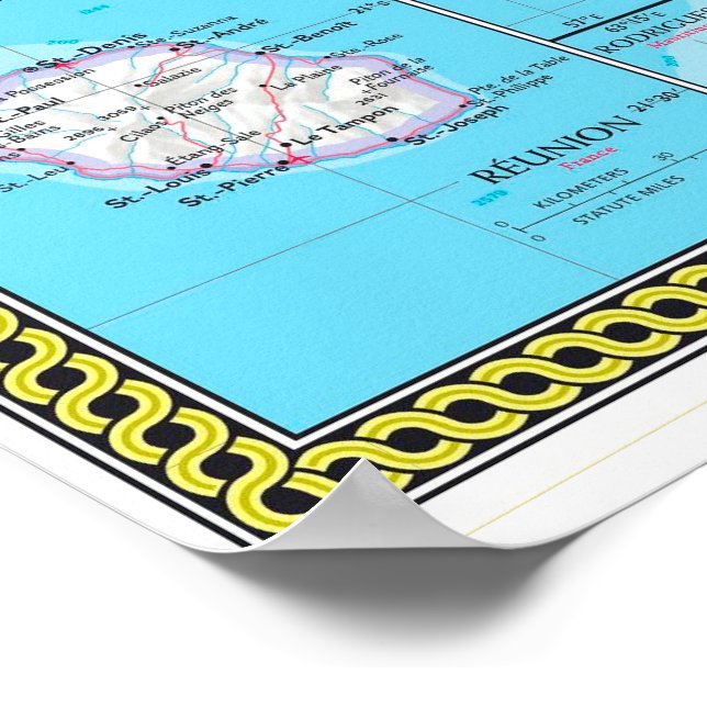 " Afrika: Kontinentales MAP ... Poster (Ecke)