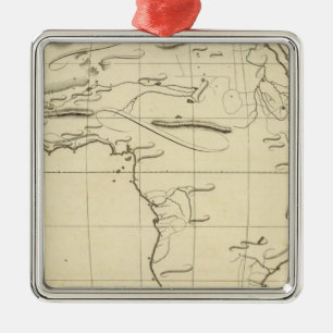 Afrika-Kontur Silbernes Ornament