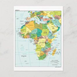 Afrika-Landkarte Postkarte