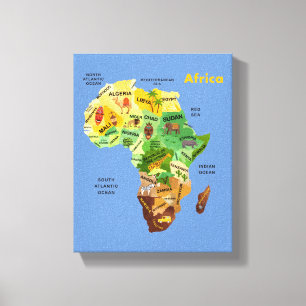 Afrika Map Artwork Leinwanddruck