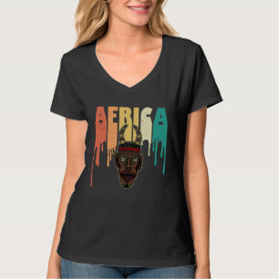 Afrika-Maske Afrikanisch Afro Geschichte Reggae Me T-Shirt