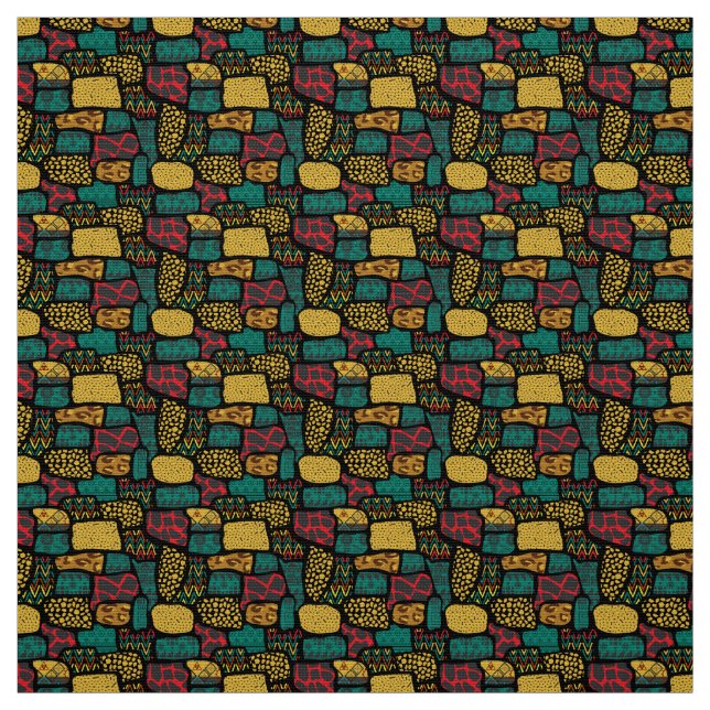 Afrika Mehrfarbig Stoff (Muster)