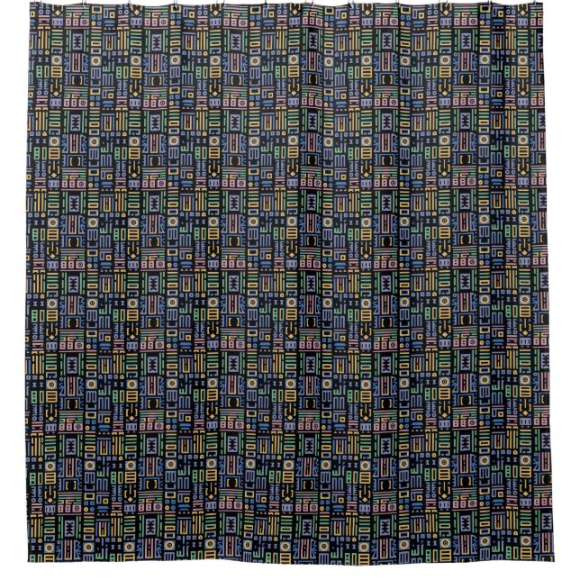 Afrika Mudcloudmuster abstrakt moderne Kunst 1 Duschvorhang (Vorderseite)