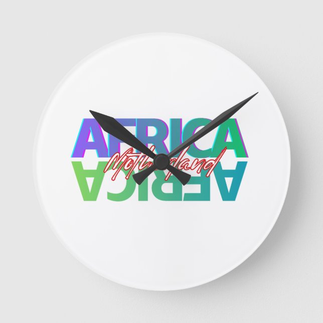 AFRIKA: Mutterland - Wanduhr (Vorderseite)