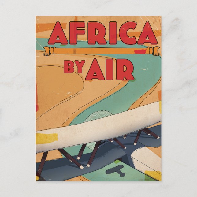 Afrika nach Luftreisepakster Einladungspostkarte (Vorderseite)