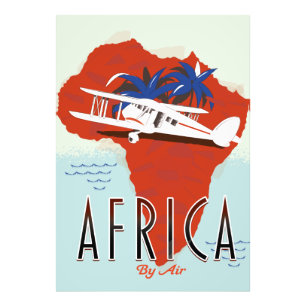 Afrika nach Luftreisepakster Fotodruck
