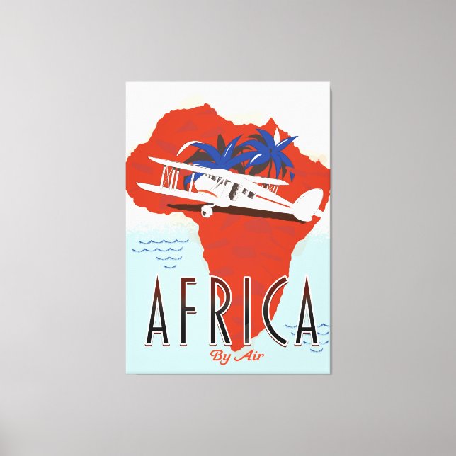 Afrika nach Luftreisepakster Leinwanddruck (Vorderseite)