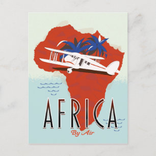 Afrika nach Luftreisepakster Postkarte