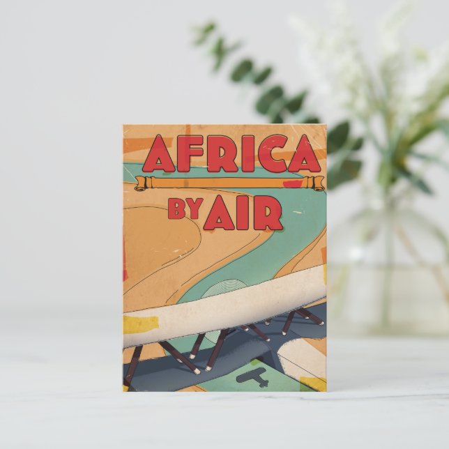 Afrika nach Luftreisepakster Postkarte (Stehend Vorderseite)