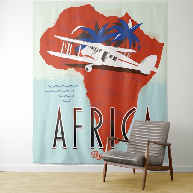 Afrika nach Luftreisepakster Wandteppich (Beispiel)