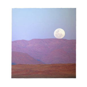 Afrika, Namibia, Sossusvlei. Vollmond-Erholungen Notizblock