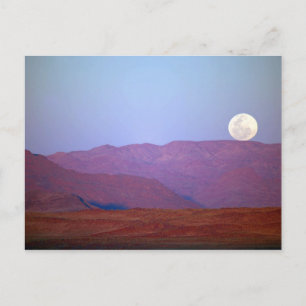 Afrika, Namibia, Sossusvlei. Vollmond-Erholungen Postkarte