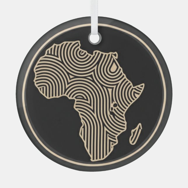 Afrika Ornament Aus Glas (Vorderseite)