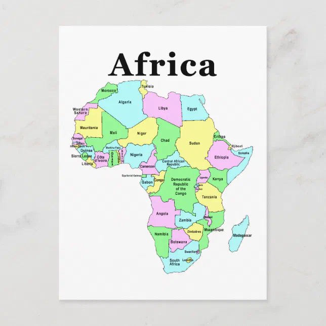 politische Weltkarte von Afrika