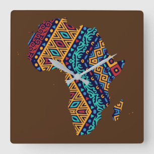 Afrika Quadratische Wanduhr