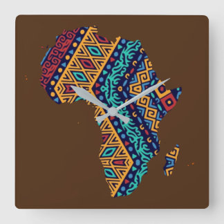 Afrika Quadratische Wanduhr