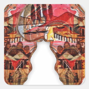 Afrika Quadratischer Aufkleber