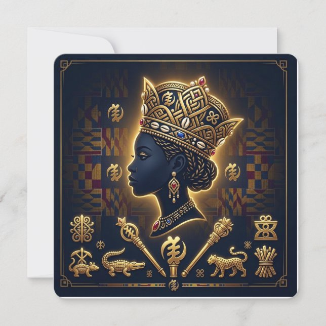 Afrika-Queen Einladung (Vorderseite)