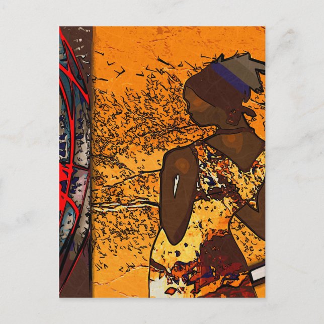 Afrika Retro-Geschenke im Vintagen Stil AF107 Postkarte (Vorderseite)