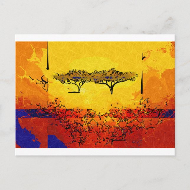 Afrika Retrostil Vintage Geschenke Postkarte (Vorderseite)