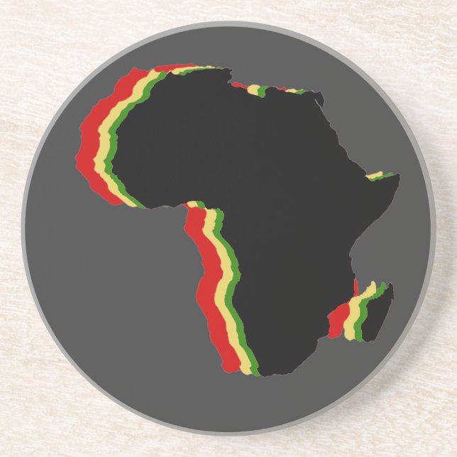 "Afrika - Rot, Gold, Grün und Schwarzes " Untersetzer (Vorne)