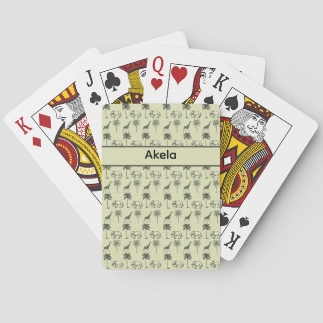 Afrika-Savanne-Muster, individuell Spielkarten (Rückseite)