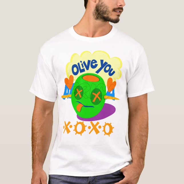 Afrika. Schöne Olivenbäume kreieren Ihre eigene T-Shirt (Vorderseite)