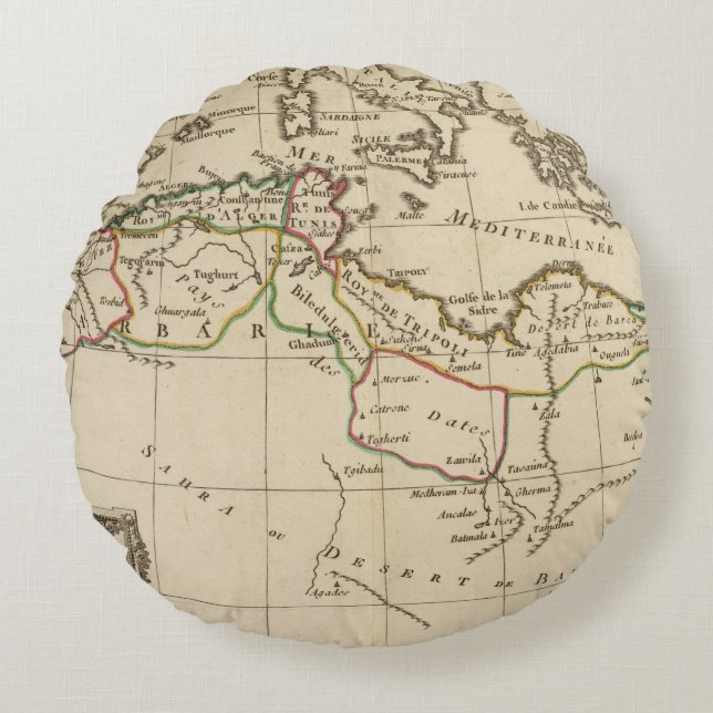 Afrika-Schule Rundes Kissen (Vorderseite)
