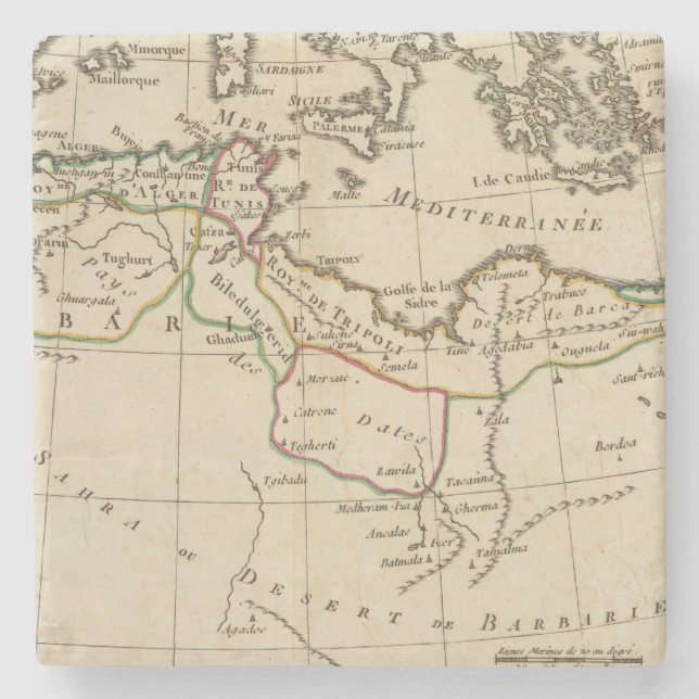 Afrika-Schule Steinuntersetzer (Vorderseite)