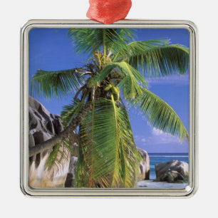 Afrika, Seychellen, La Digue Insel. Granit 2 Silbernes Ornament