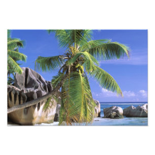 Afrika, Seychellen, La Digue Island. Granit 2 Fotodruck