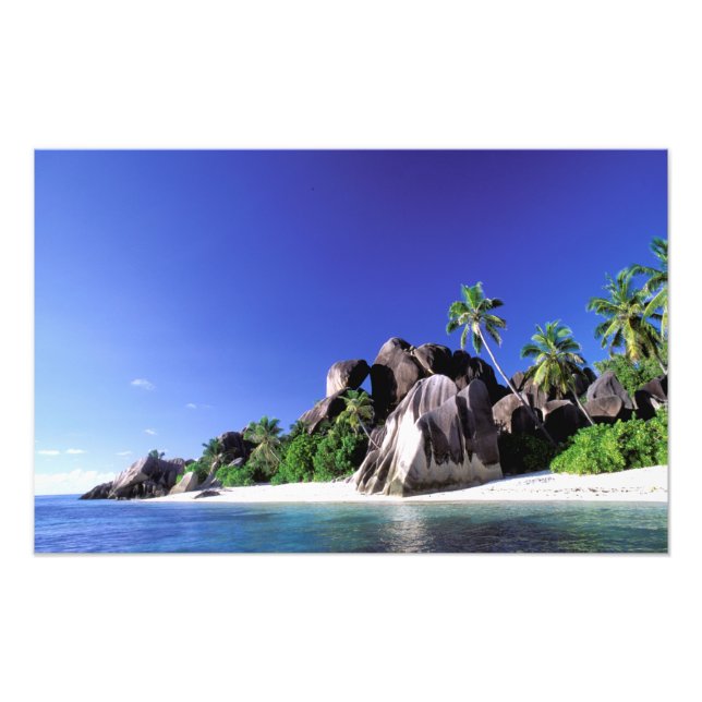 Afrika, Seychellen, La Digue Island. Granit 3 Fotodruck (Vorne)