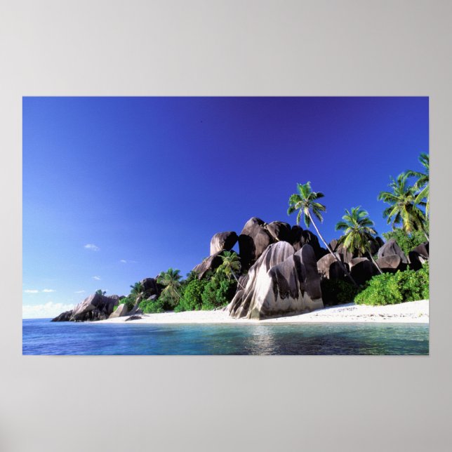 Afrika, Seychellen, La Digue Island. Granit 3 Poster (Vorne)