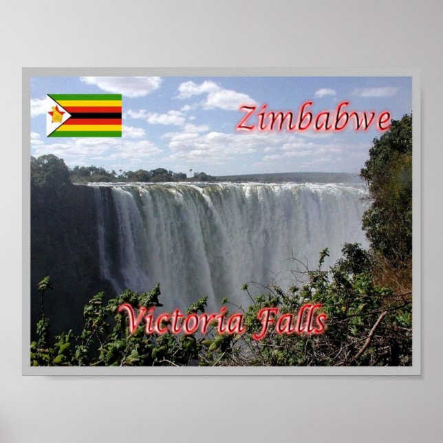 Afrika - Simbabwe - Victoria Falls Poster (Vorne)