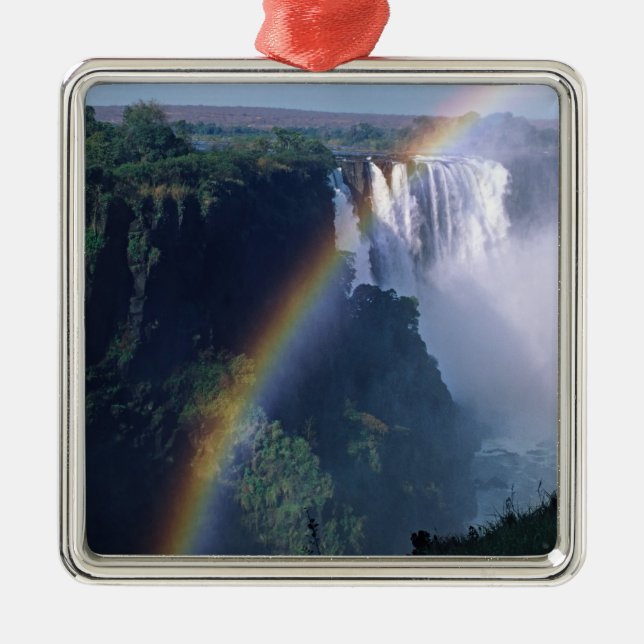 Afrika, Simbabwe. Victoriafälle Silbernes Ornament (Vorne)