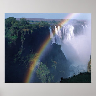 Afrika, Simbabwe. Viktoriafälle Poster
