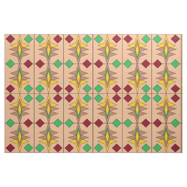 Afrika Square Star Stoff (Fat Quarter (45,7 x 55,9 cm))