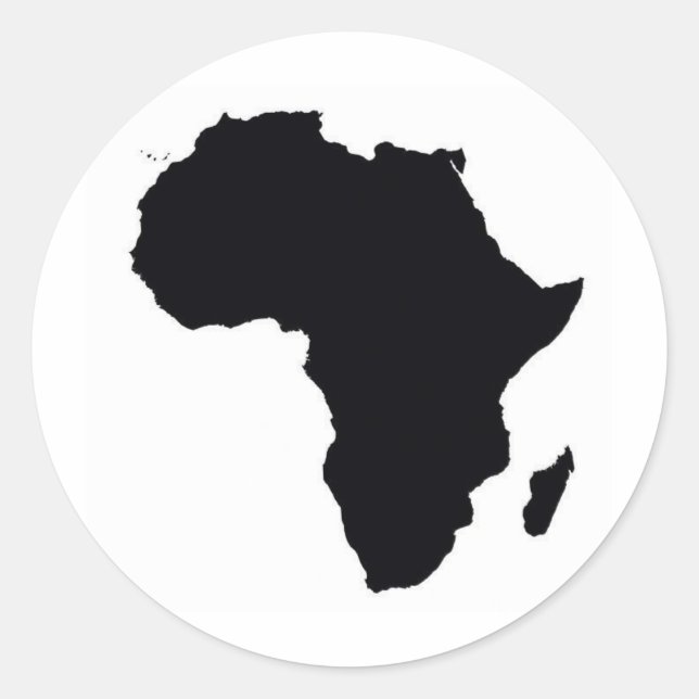 Afrika stolz runder aufkleber (Vorderseite)
