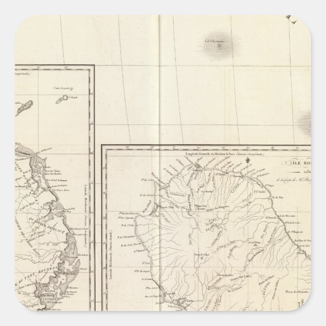 Afrika Südosten Quadratischer Aufkleber (Vorderseite)