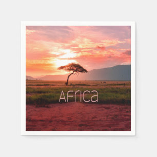 Afrika Sunset African Serviette