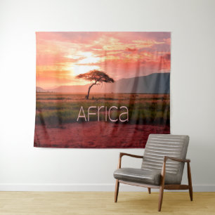 Afrika Sunset African Wandteppich