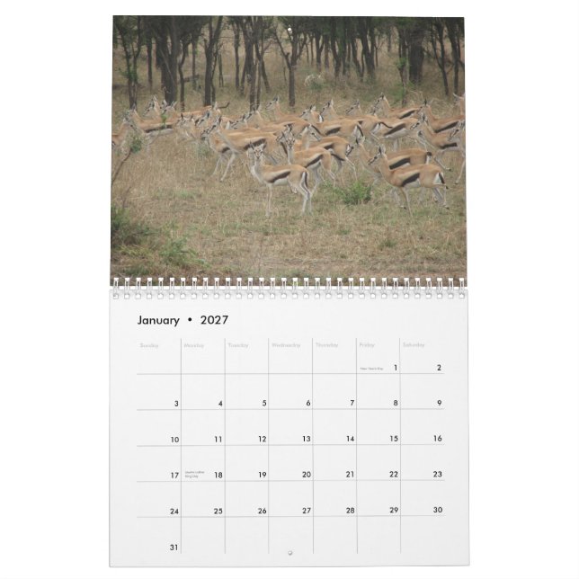 Afrika: Tansania u. Kenia Kalender (Jan 2027)